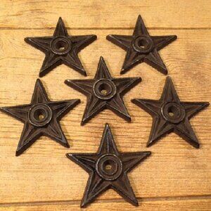 Six (6) Center Hole Star Anchor Plate 4" wide Last Set of Six (6) 02107